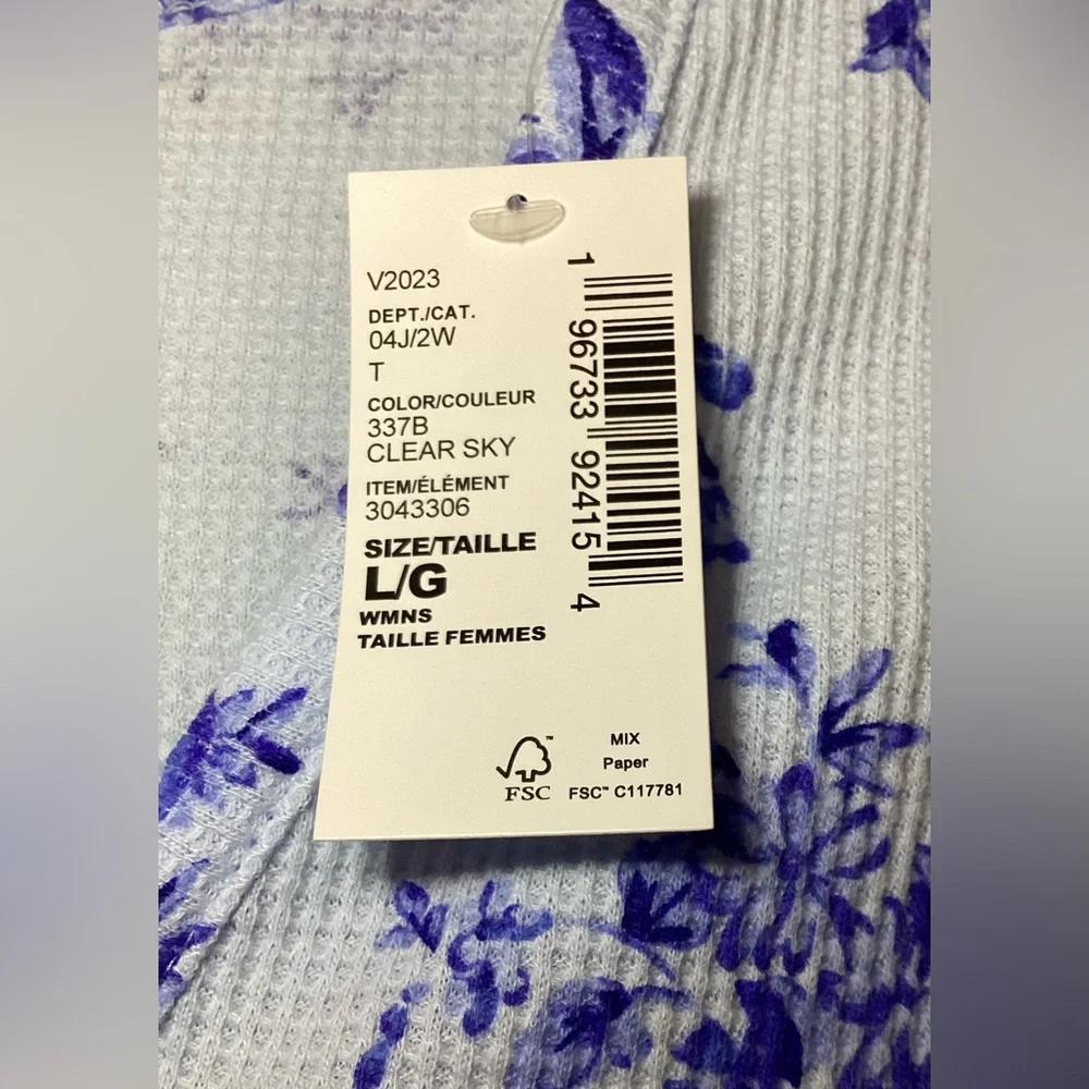 Women’s Floral Thermal Pajama Set Large - Picture 5 of 7